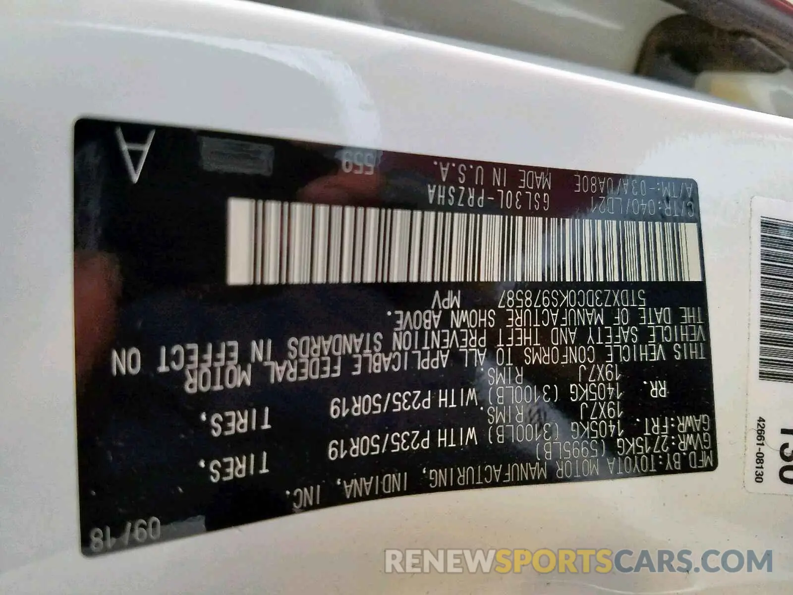 10 Photograph of a damaged car 5TDXZ3DC0KS978587 TOYOTA SIENNA SE 2019
