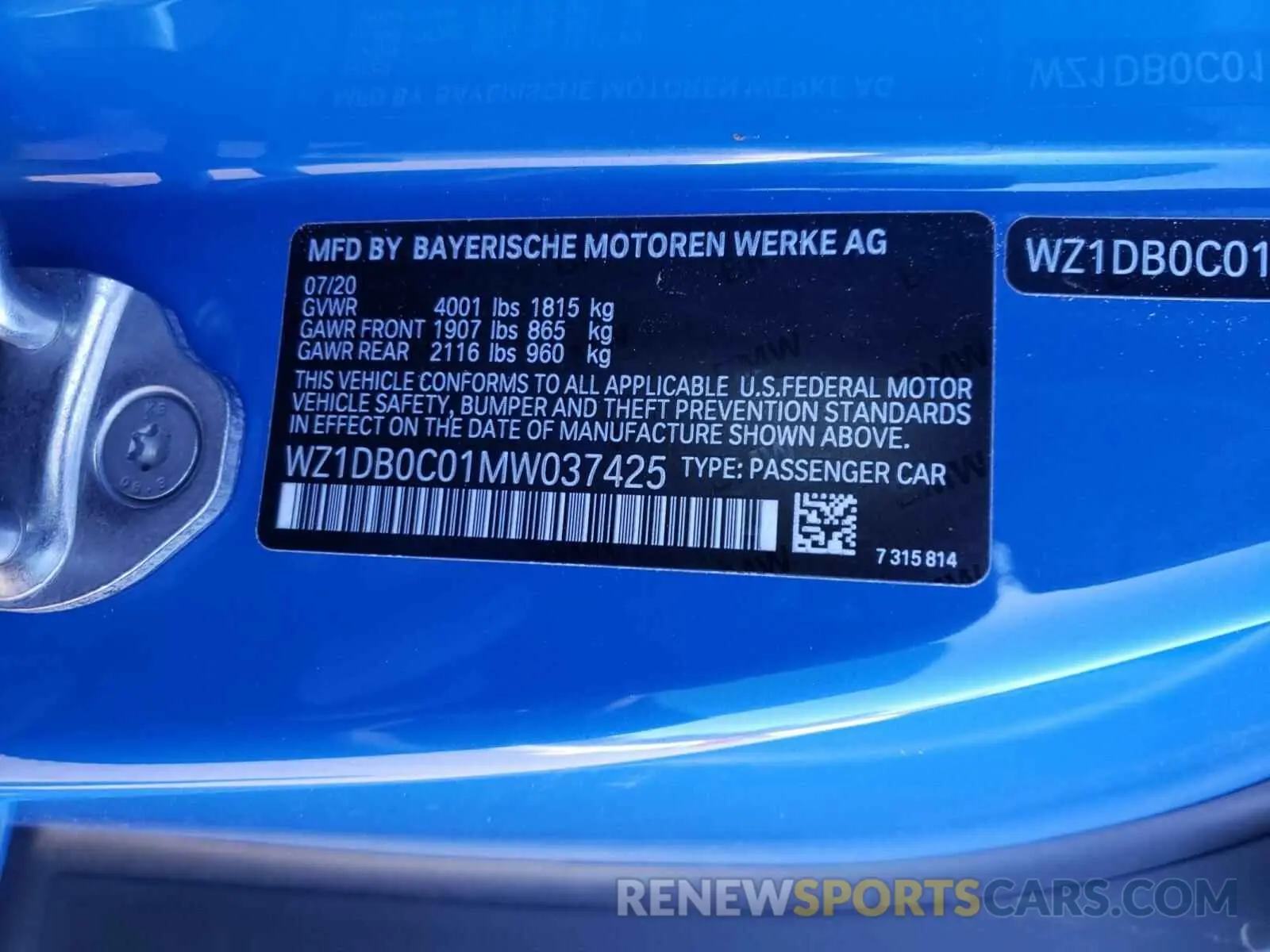 10 Фотография поврежденного автомобиля WZ1DB0C01MW037425 TOYOTA SUPRA 2021