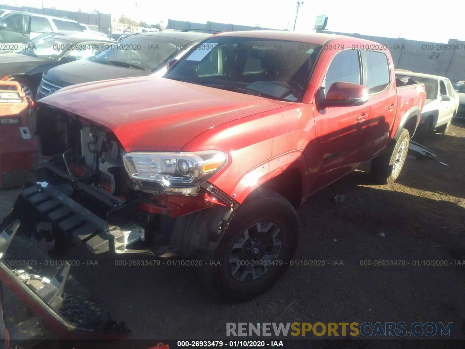 2 Photograph of a damaged car 3TMAZ5CN1KM113373 TOYOTA TACOMA 2019
