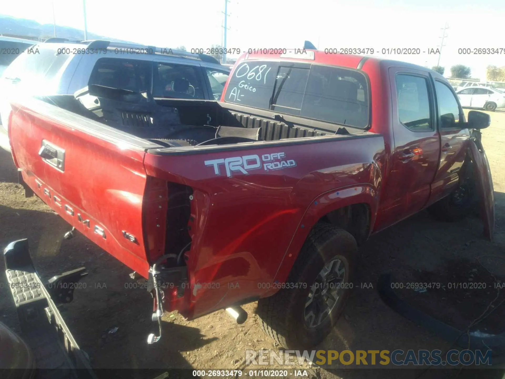 4 Photograph of a damaged car 3TMAZ5CN1KM113373 TOYOTA TACOMA 2019