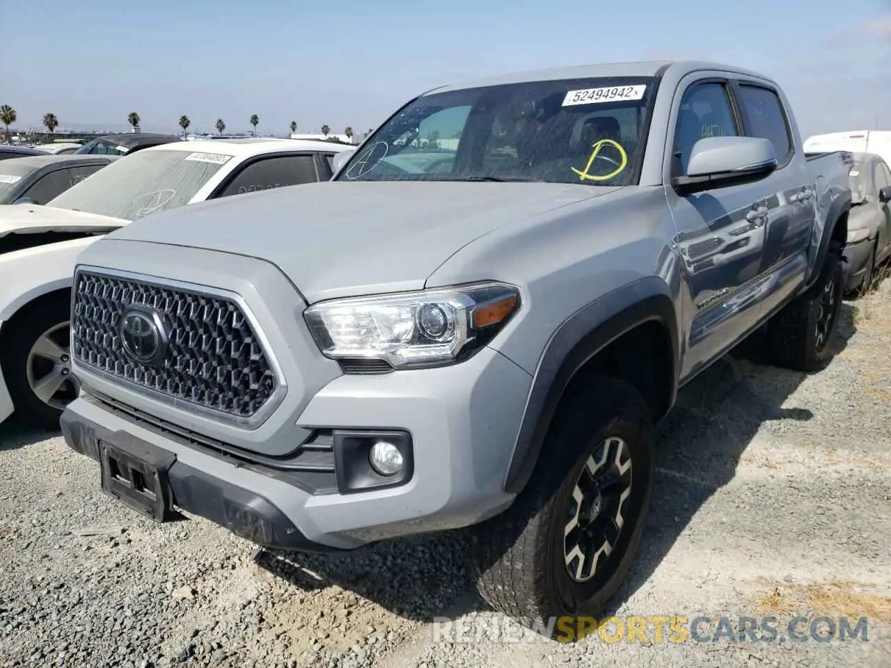 2 Photograph of a damaged car 3TMAZ5CN4KM091708 TOYOTA TACOMA 2019