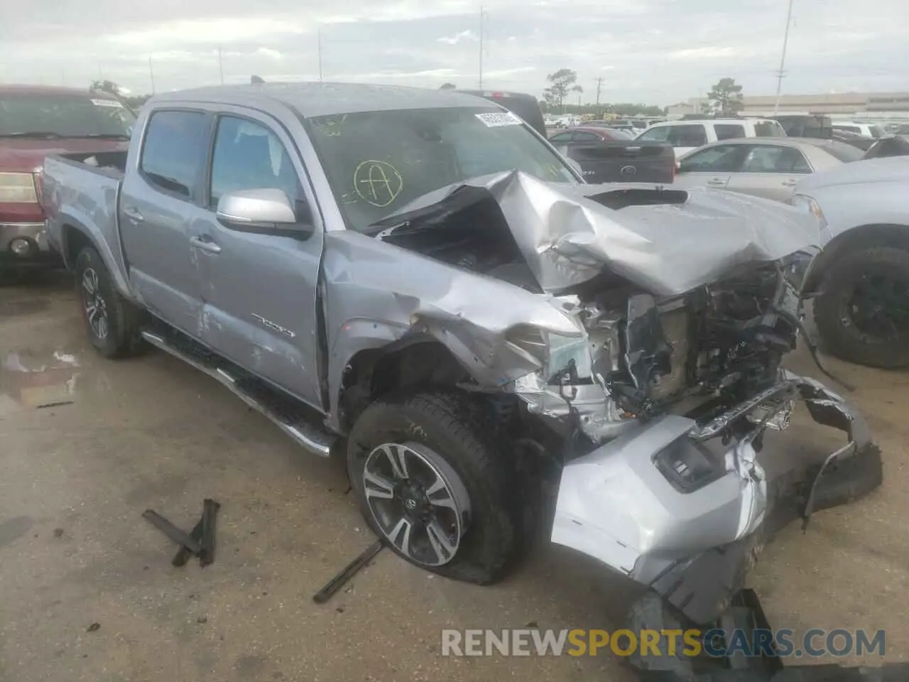 1 Photograph of a damaged car 3TMAZ5CN9KM095236 TOYOTA TACOMA 2019