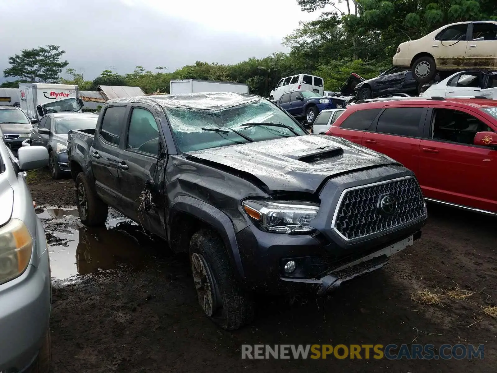 1 Photograph of a damaged car 3TMCZ5AN4KM221417 TOYOTA TACOMA 2019