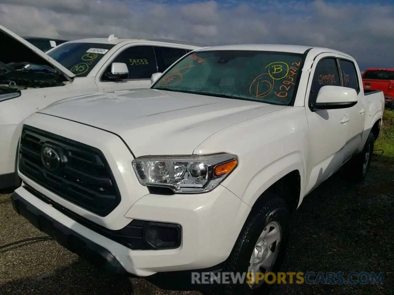 2 Photograph of a damaged car 3TMCZ5AN5KM250473 TOYOTA TACOMA 2019