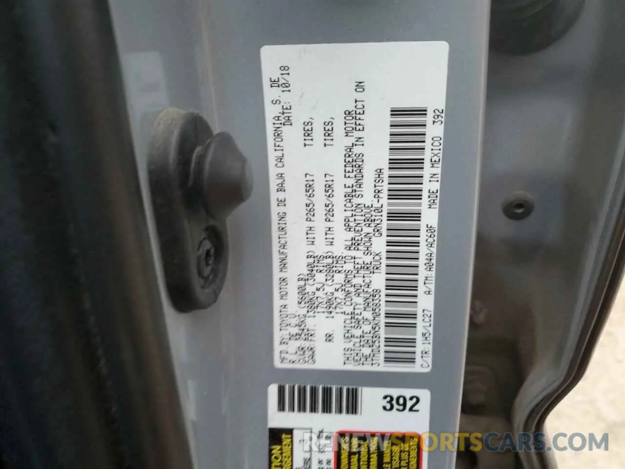12 Photograph of a damaged car 3TMDZ5BN5KM058358 TOYOTA TACOMA 2019
