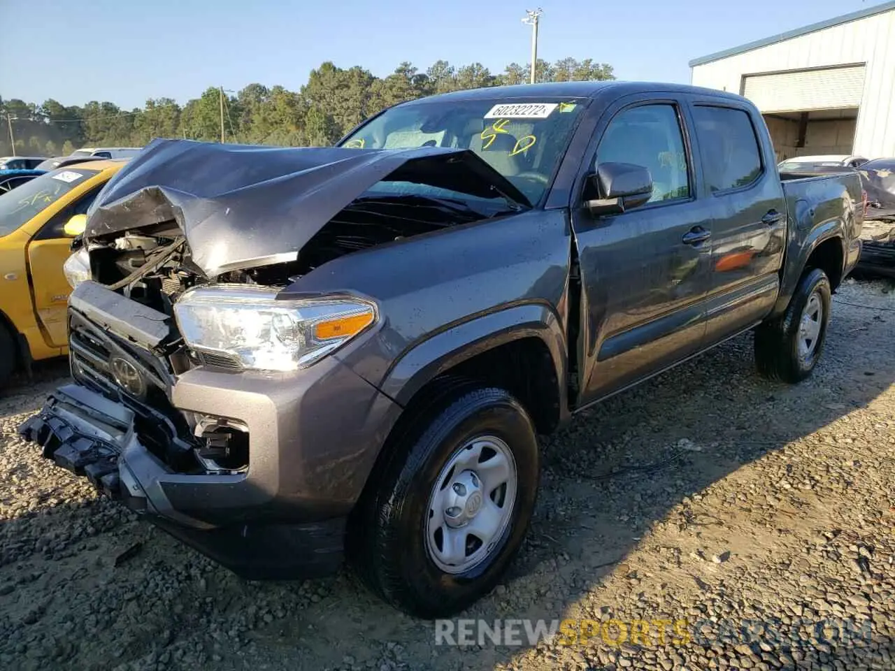 2 Photograph of a damaged car 5TFAX5GN0KX156256 TOYOTA TACOMA 2019