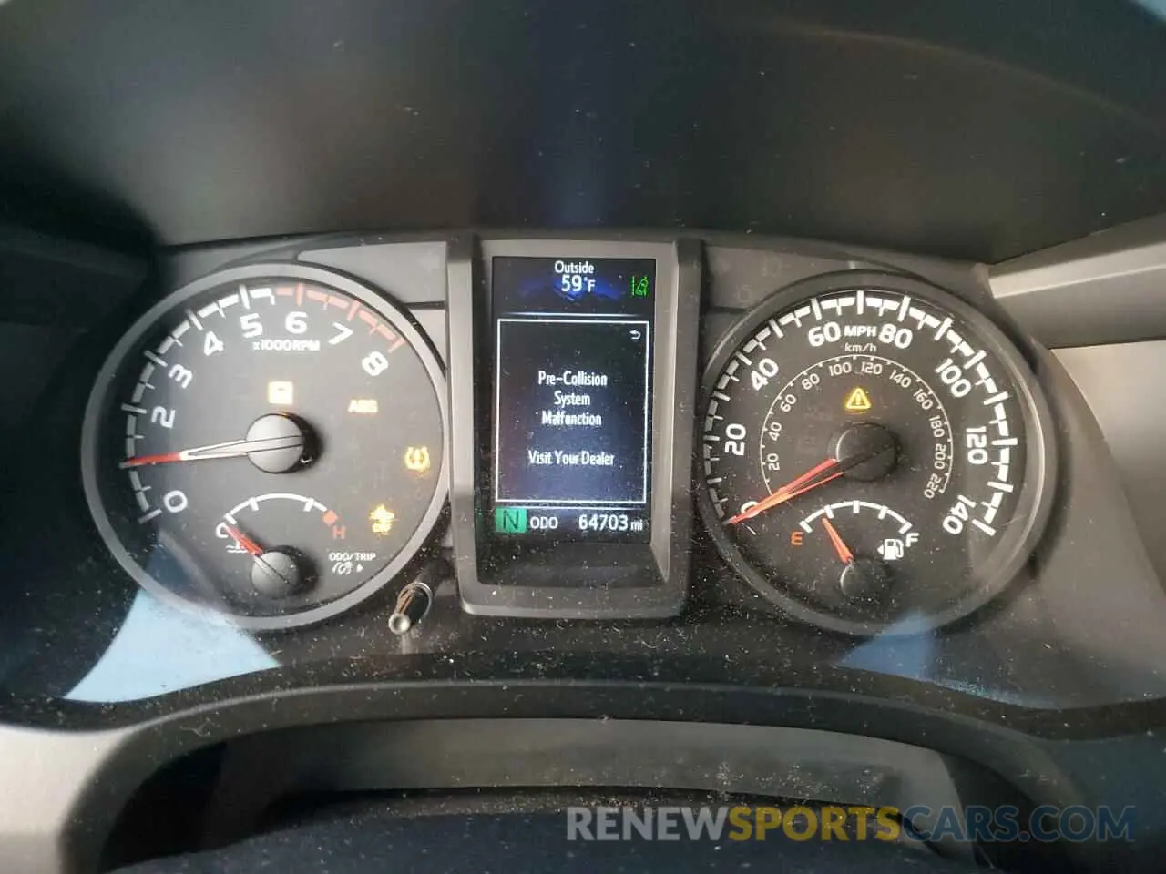 9 Photograph of a damaged car 5TFAX5GN2KX135828 TOYOTA TACOMA 2019