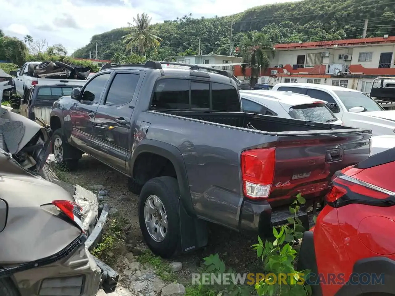 2 Photograph of a damaged car 5TFAX5GN7KX145724 TOYOTA TACOMA 2019