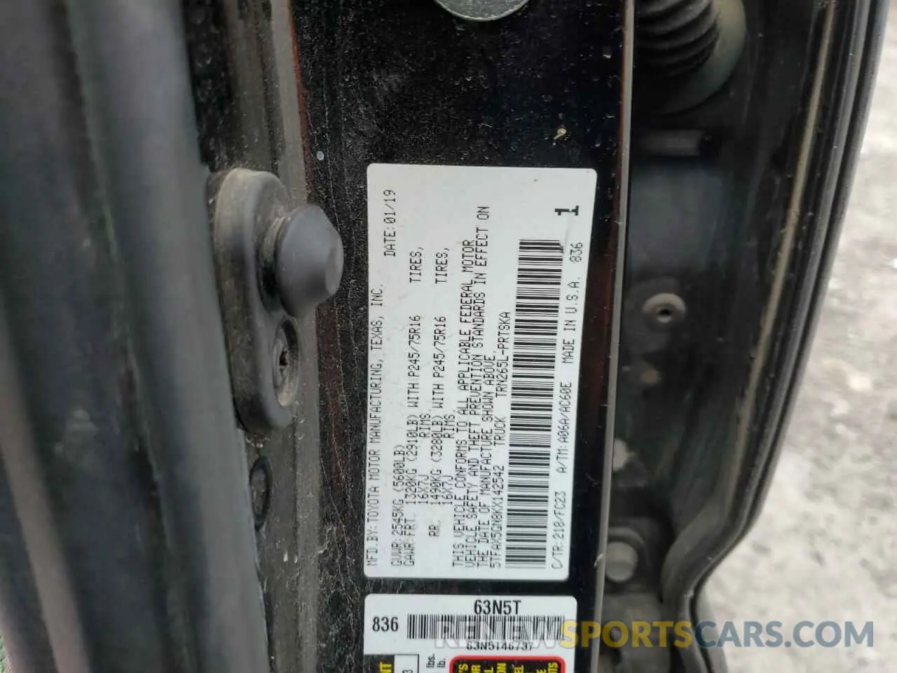 12 Photograph of a damaged car 5TFAX5GN8KX142542 TOYOTA TACOMA 2019