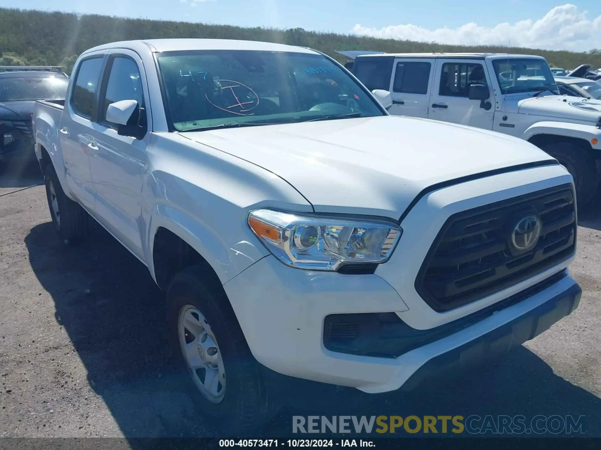 1 Photograph of a damaged car 5TFAX5GN8KX144193 TOYOTA TACOMA 2019