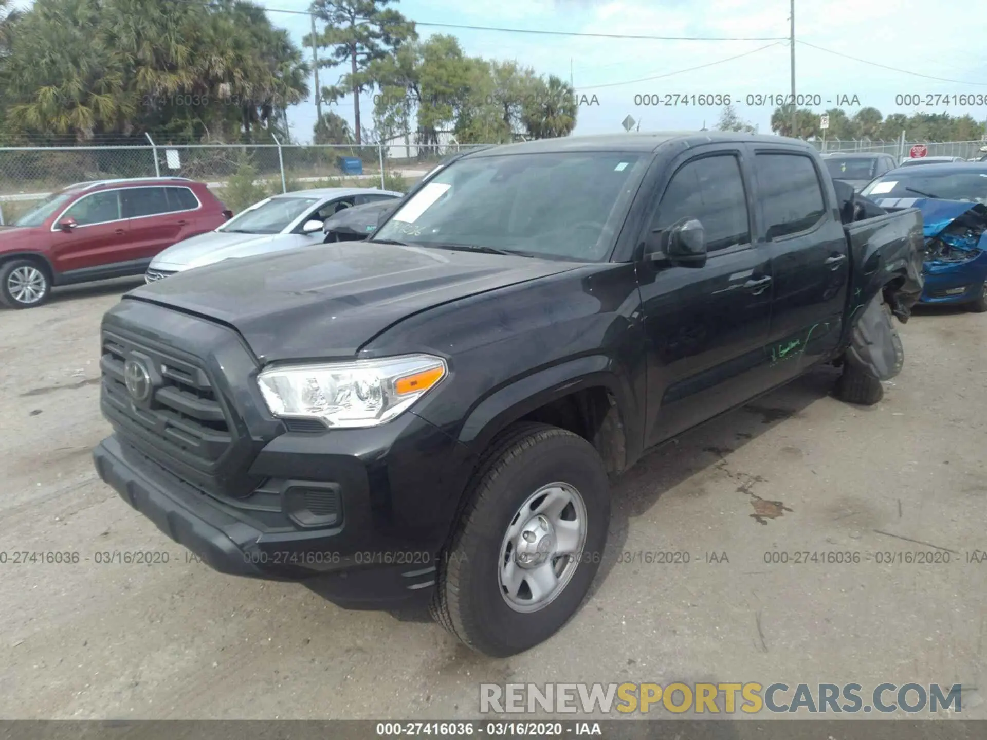 2 Photograph of a damaged car 5TFAX5GN8KX155257 TOYOTA TACOMA 2019