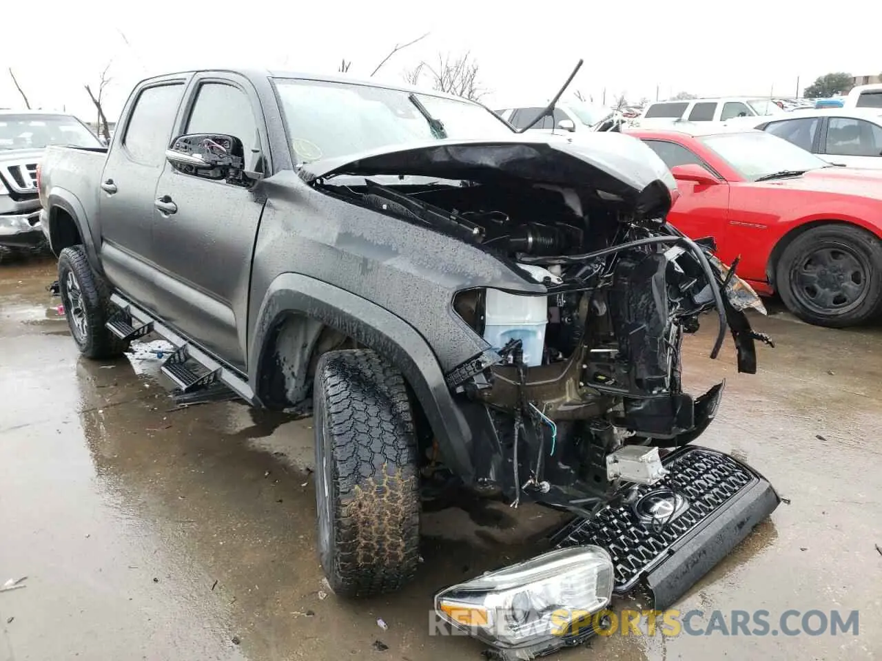 1 Photograph of a damaged car 5TFCZ5AN4KX177347 TOYOTA TACOMA 2019
