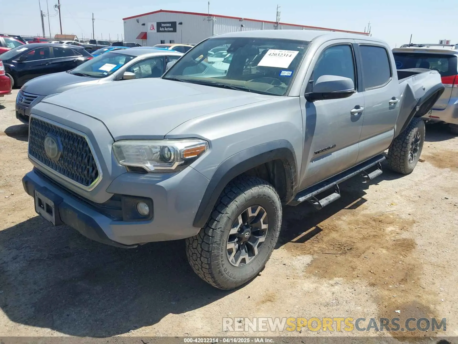 2 Photograph of a damaged car 5TFDZ5BN4KX043893 TOYOTA TACOMA 2019