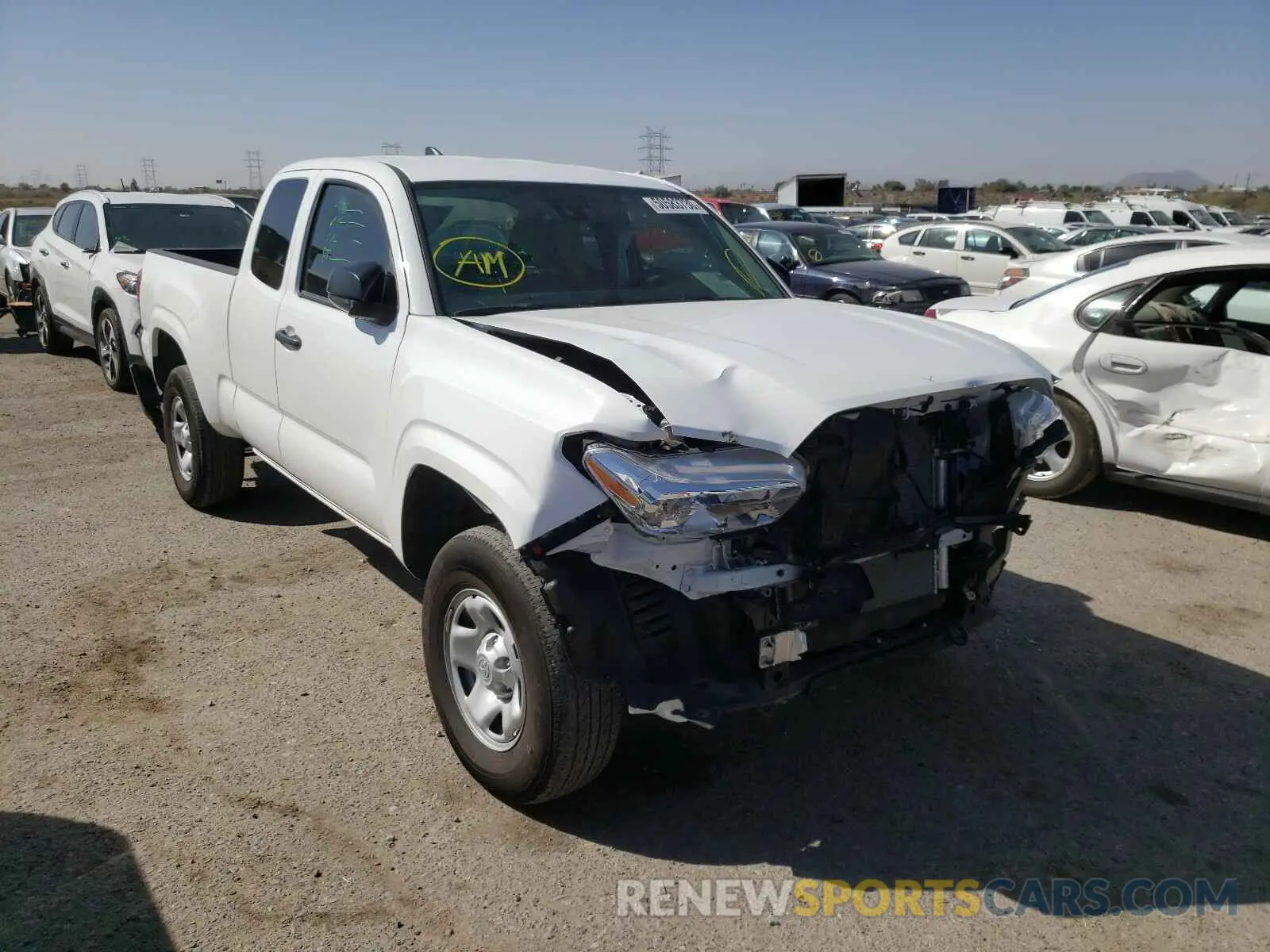 1 Photograph of a damaged car 5TFRX5GN0KX163145 TOYOTA TACOMA 2019
