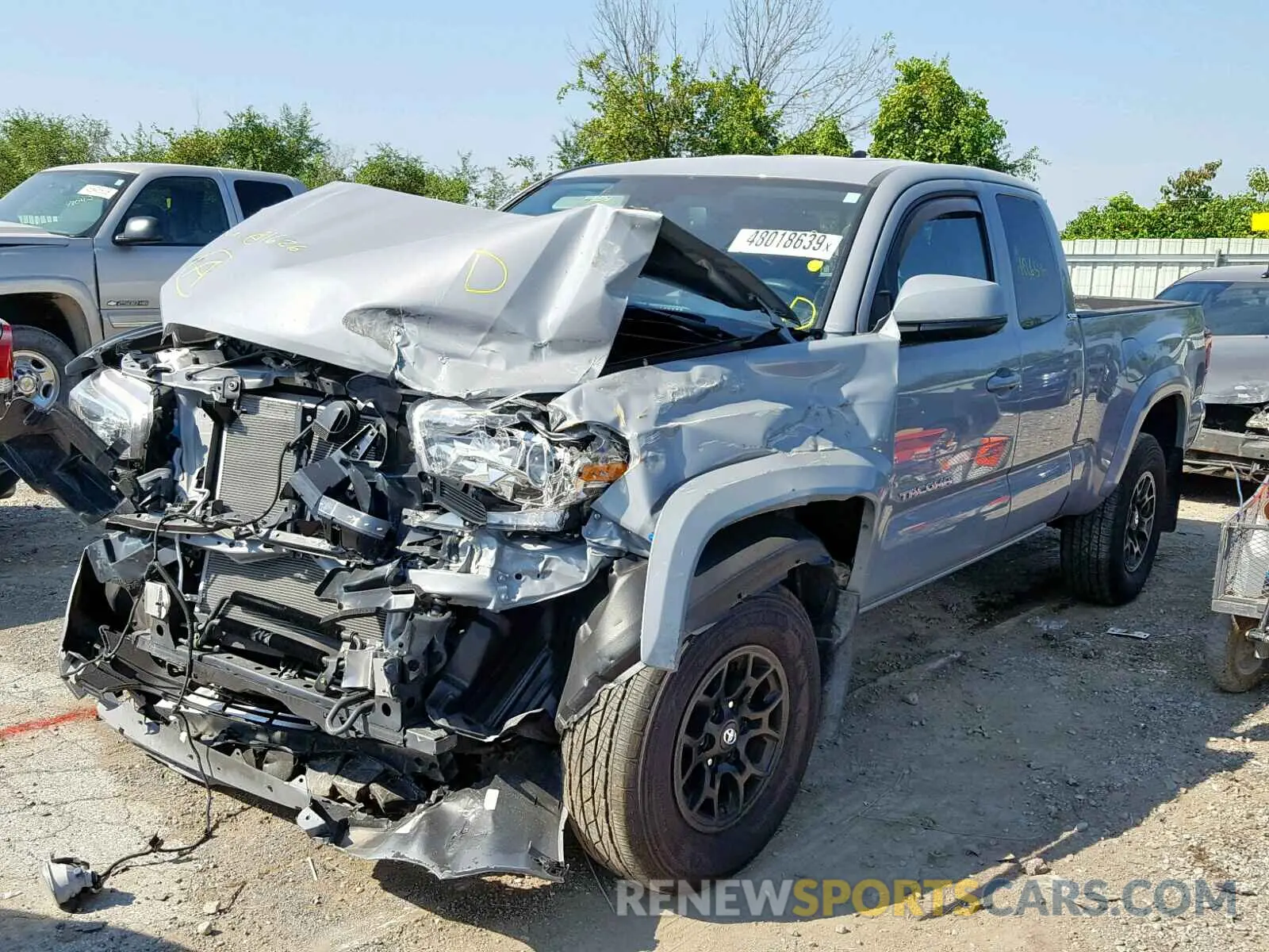 2 Photograph of a damaged car 5TFRZ5CN5KX071626 TOYOTA TACOMA 2019