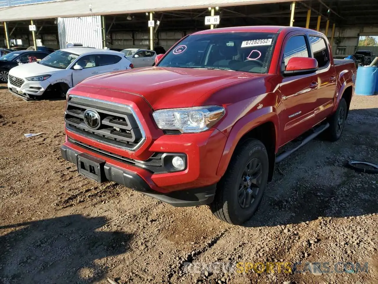 2 Photograph of a damaged car 3TMAZ5CN9LM136014 TOYOTA TACOMA 2020