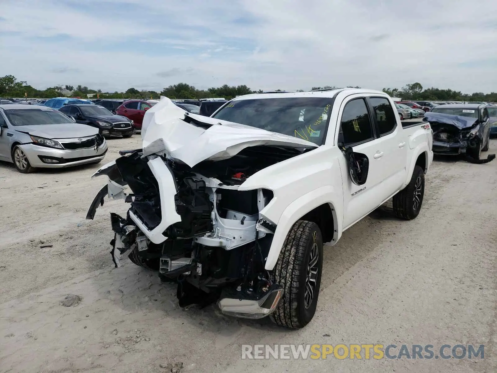 2 Photograph of a damaged car 3TMCZ5AN1LM304997 TOYOTA TACOMA 2020