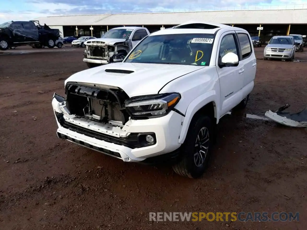 2 Photograph of a damaged car 3TMCZ5AN6LM351247 TOYOTA TACOMA 2020
