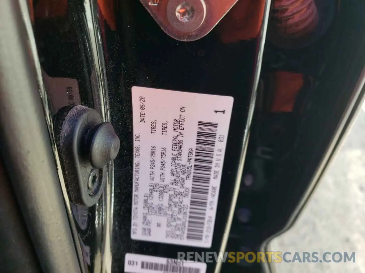 10 Фотография поврежденного автомобиля 5TFAX5GNXLX186723 TOYOTA TACOMA 2020