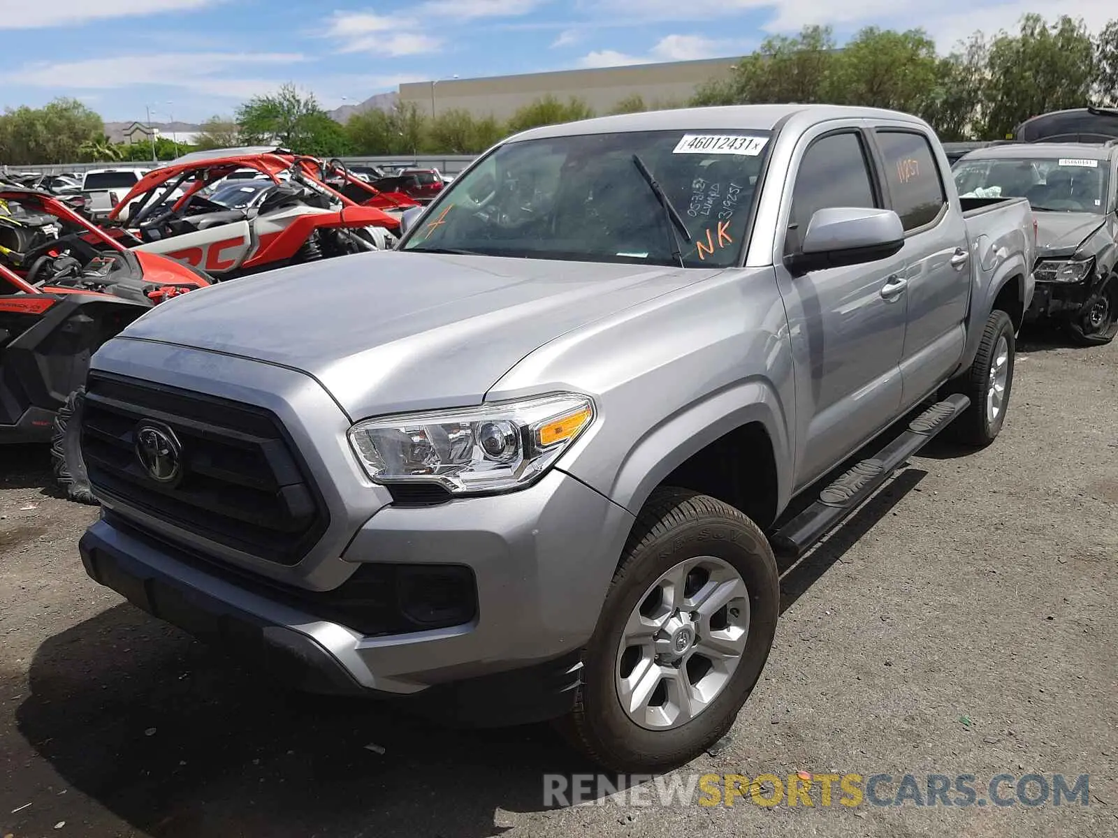 2 Photograph of a damaged car 5TFAX5GNXLX188407 TOYOTA TACOMA 2020
