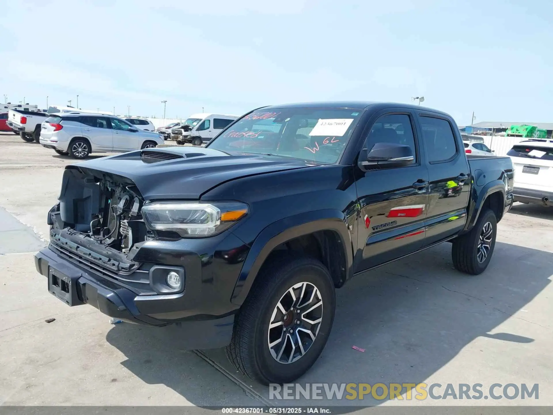 2 Photograph of a damaged car 5TFAZ5CN4LX088948 TOYOTA TACOMA 2020