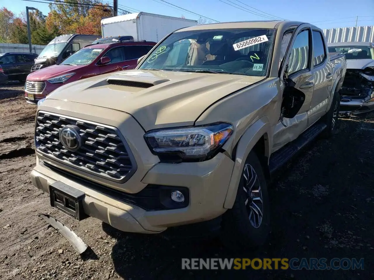 2 Photograph of a damaged car 5TFCZ5AN3LX215944 TOYOTA TACOMA 2020