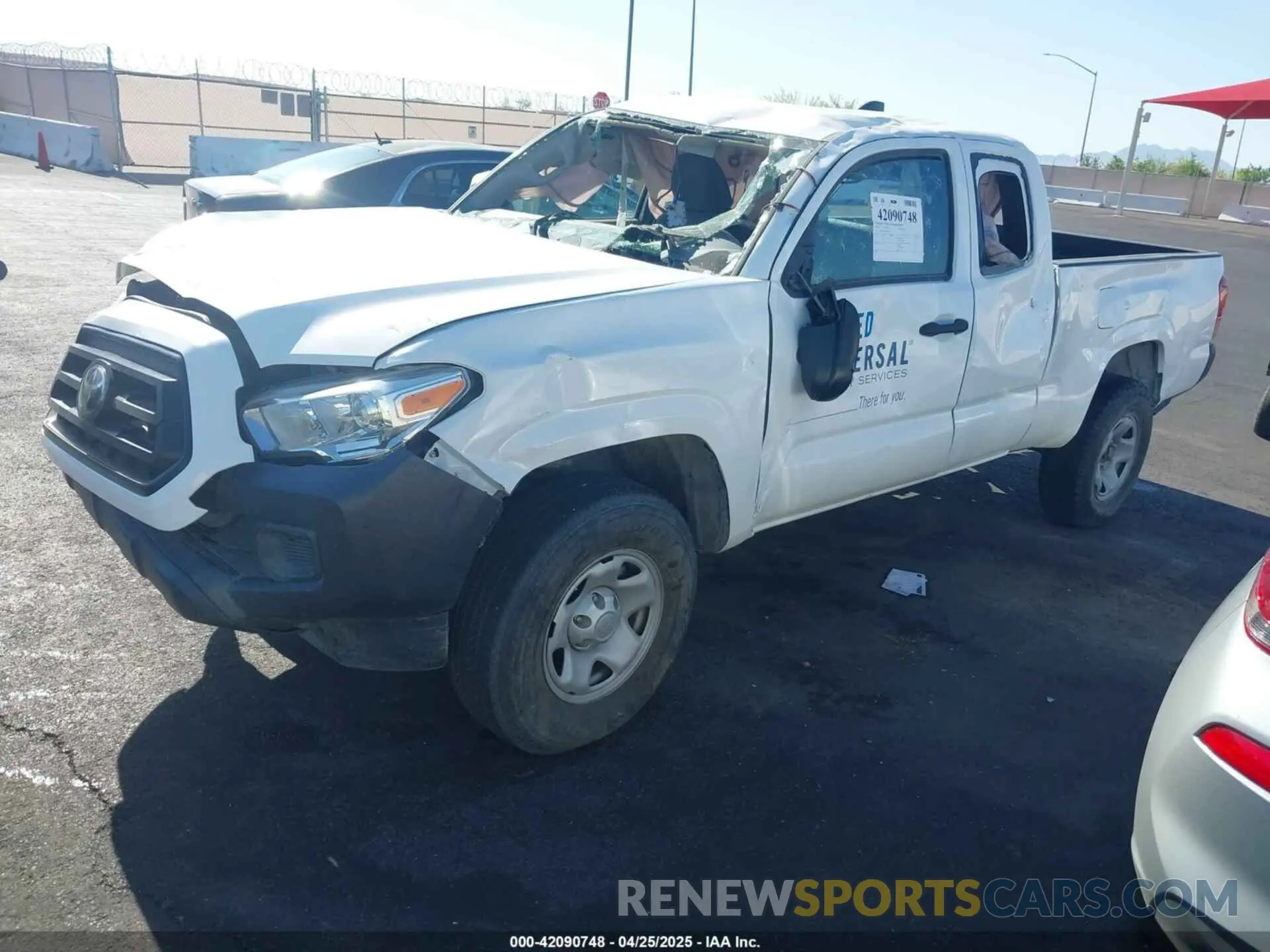 2 Photograph of a damaged car 5TFRX5GN1LX180442 TOYOTA TACOMA 2020