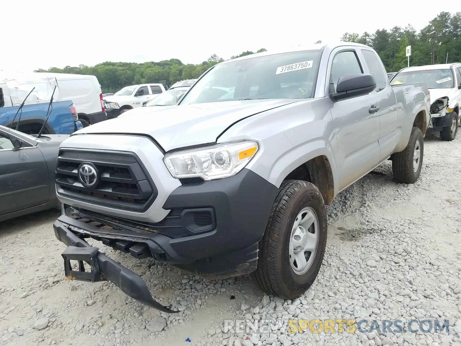 2 Photograph of a damaged car 5TFRX5GNXLX168838 TOYOTA TACOMA 2020