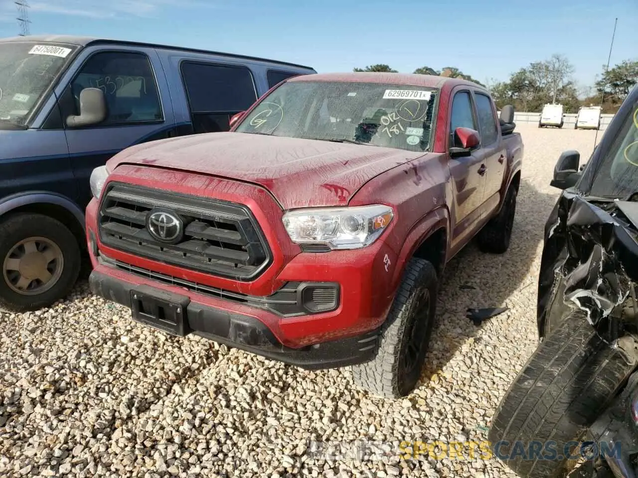 2 Photograph of a damaged car 3TYAX5GN5MT012781 TOYOTA TACOMA 2021