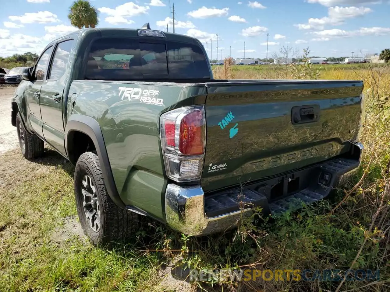 3 Photograph of a damaged car 3TYAZ5CN5MT002770 TOYOTA TACOMA 2021