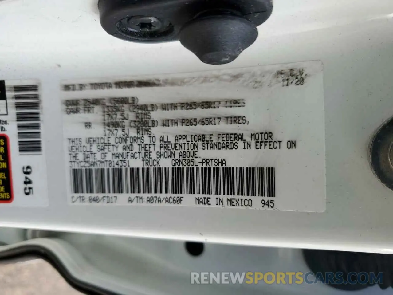 12 Фотография поврежденного автомобиля 3TYCZ5AN7MT014351 TOYOTA TACOMA 2021