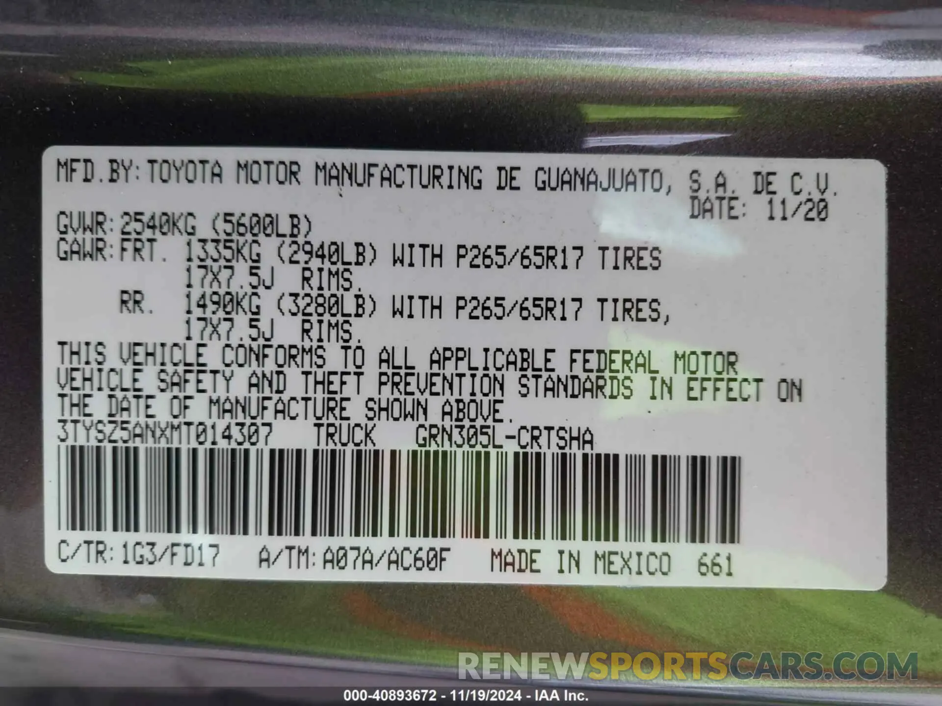 9 Photograph of a damaged car 3TYSZ5ANXMT014307 TOYOTA TACOMA 2021