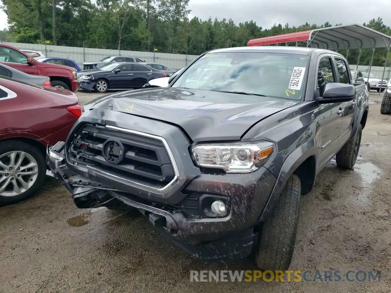 2 Photograph of a damaged car 5TFAZ5CN3MX098341 TOYOTA TACOMA 2021