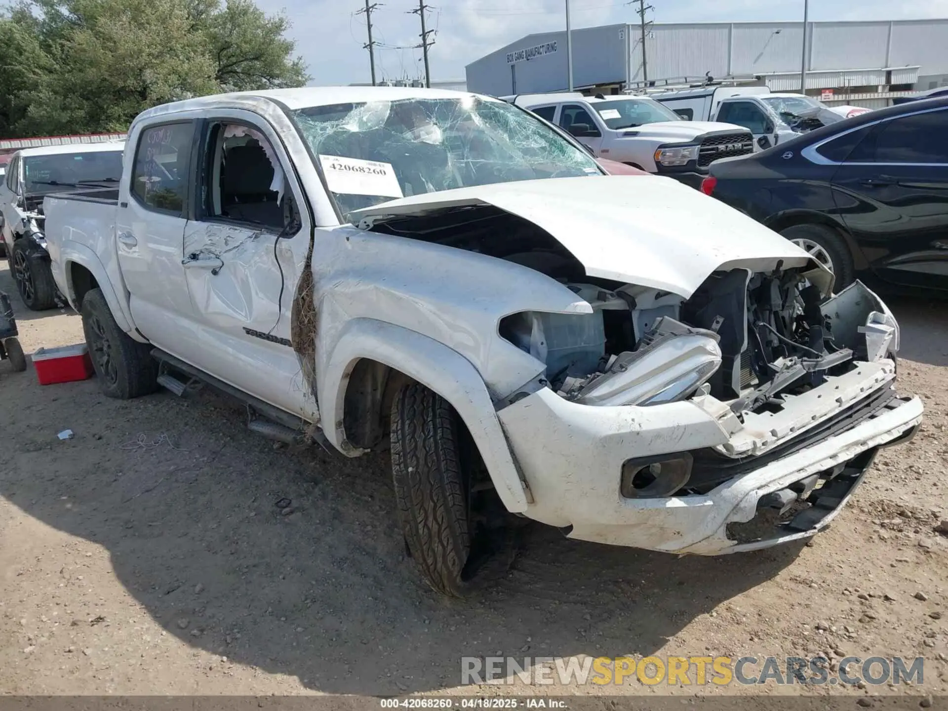 1 Photograph of a damaged car 5TFAZ5CN7MX100687 TOYOTA TACOMA 2021