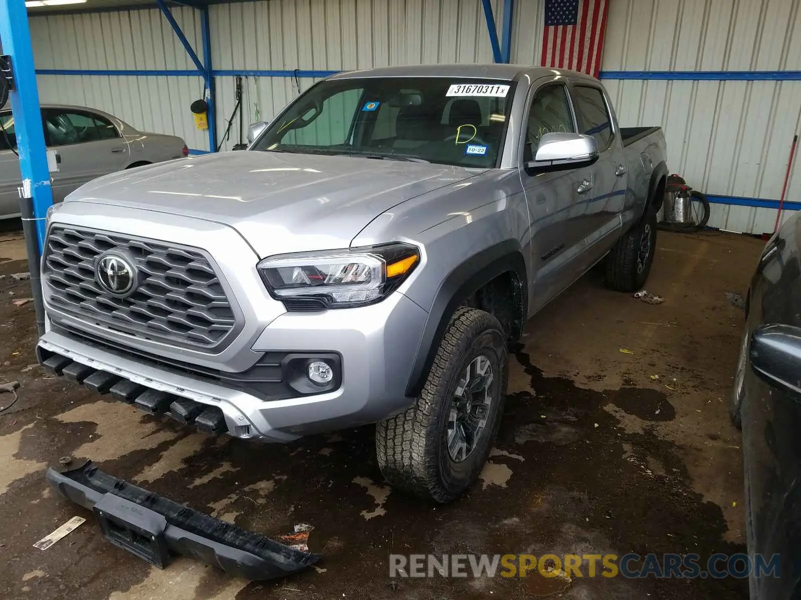 2 Photograph of a damaged car 5TFDZ5BN9MX056027 TOYOTA TACOMA 2021