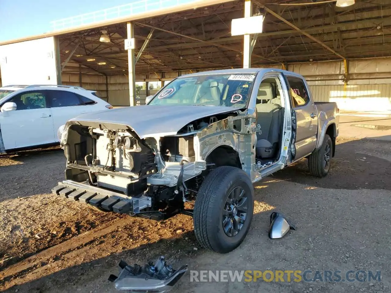 2 Photograph of a damaged car 3TMAZ5CN1NM174842 TOYOTA TACOMA 2022