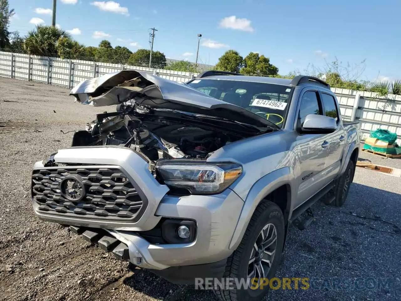 1 Photograph of a damaged car 3TMAZ5CN2NM161890 TOYOTA TACOMA 2022