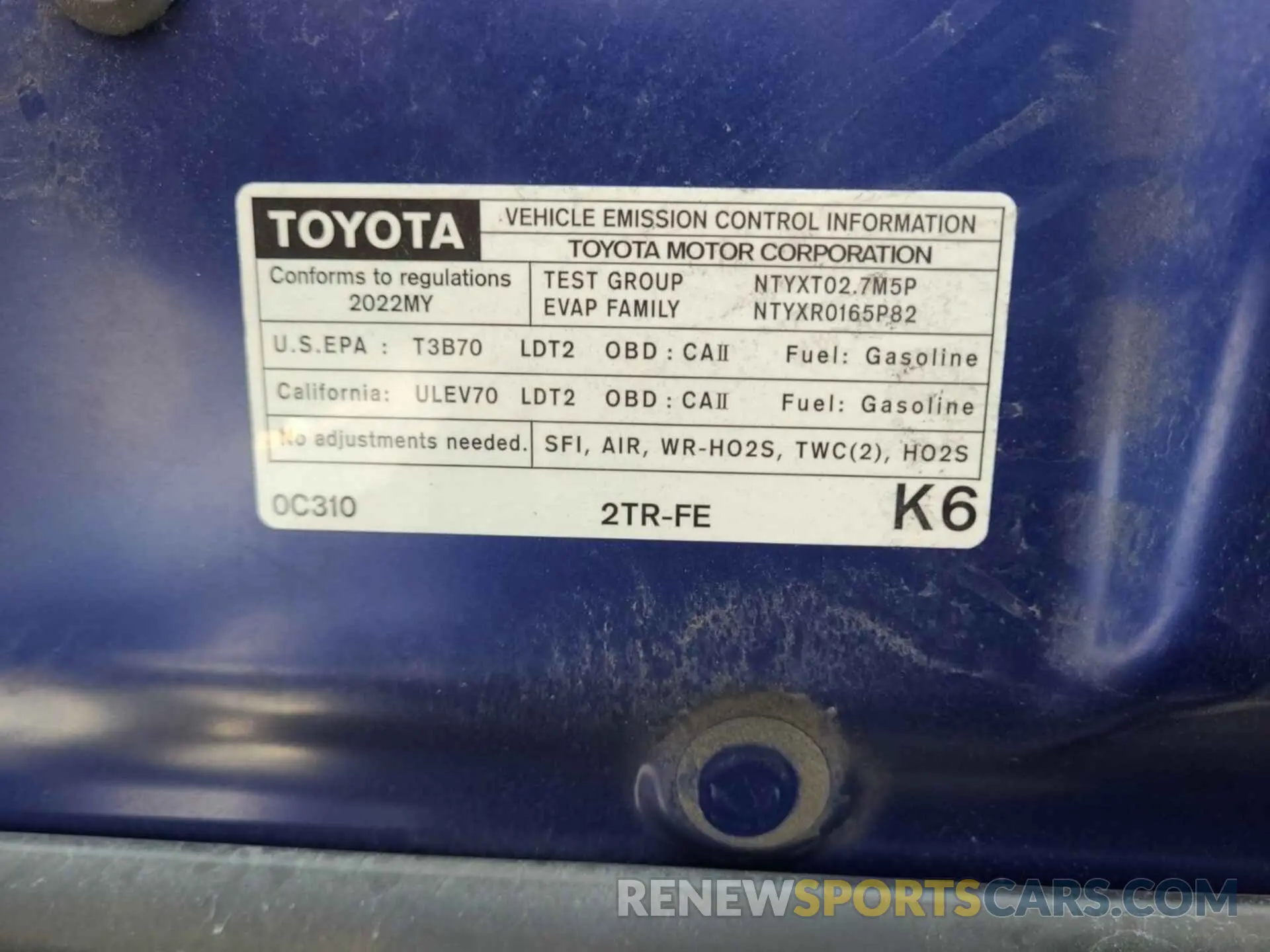 13 Photograph of a damaged car 3TYAX5GN3NT054495 TOYOTA TACOMA 2022