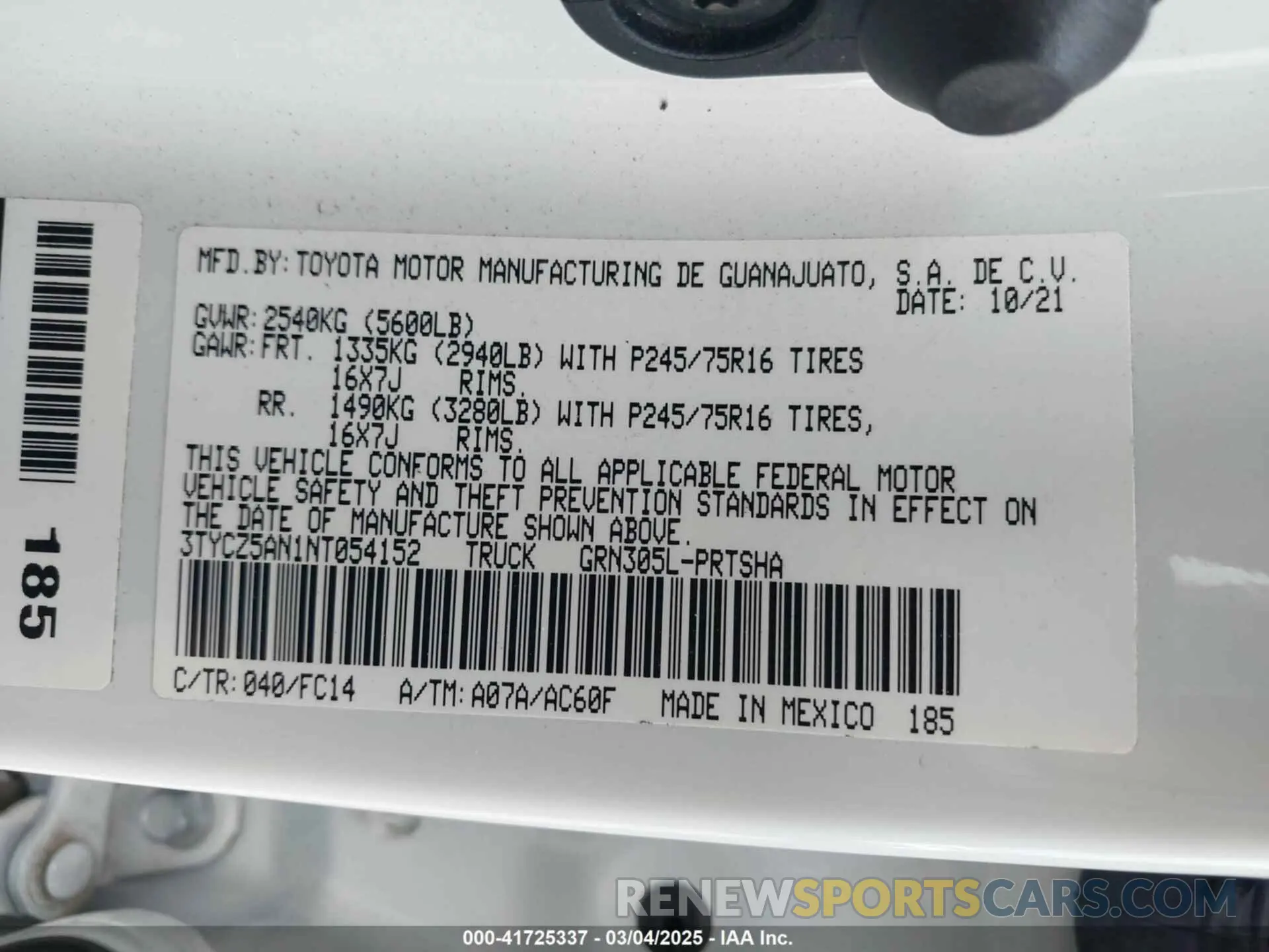 9 Photograph of a damaged car 3TYCZ5AN1NT054152 TOYOTA TACOMA 2022