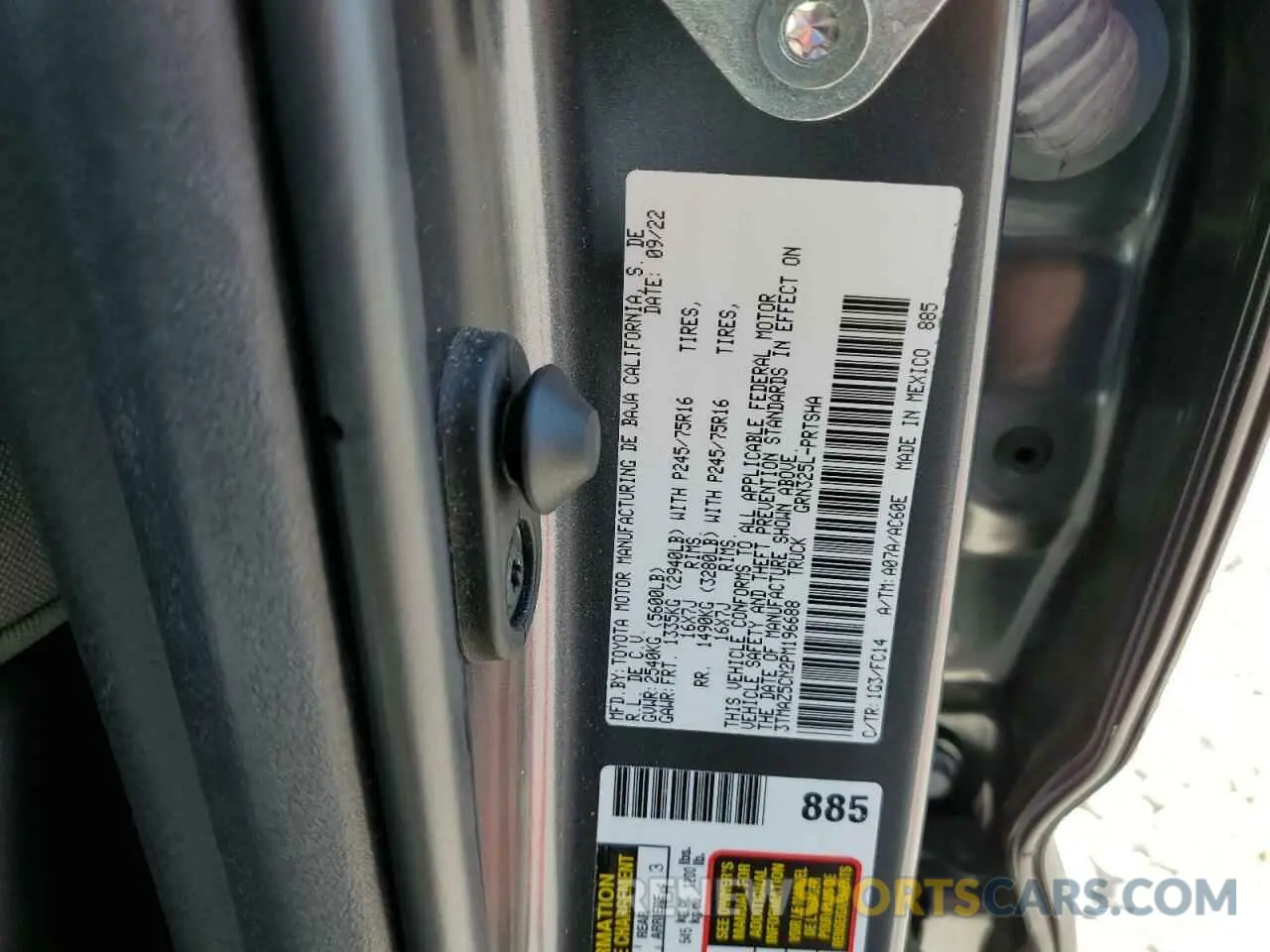 12 Photograph of a damaged car 3TMAZ5CN2PM196688 TOYOTA TACOMA 2023