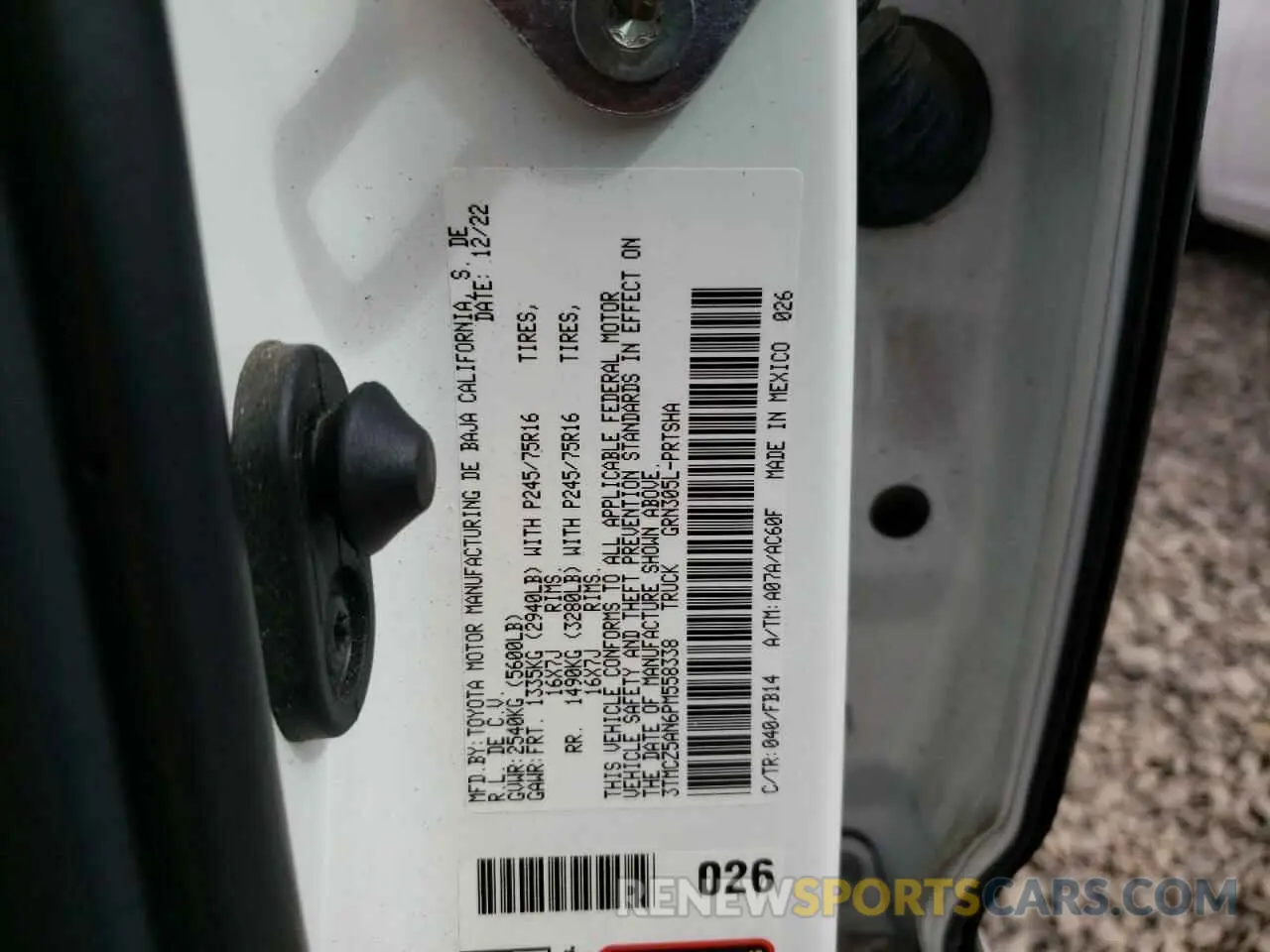 12 Фотография поврежденного автомобиля 3TMCZ5AN6PM558338 TOYOTA TACOMA 2023