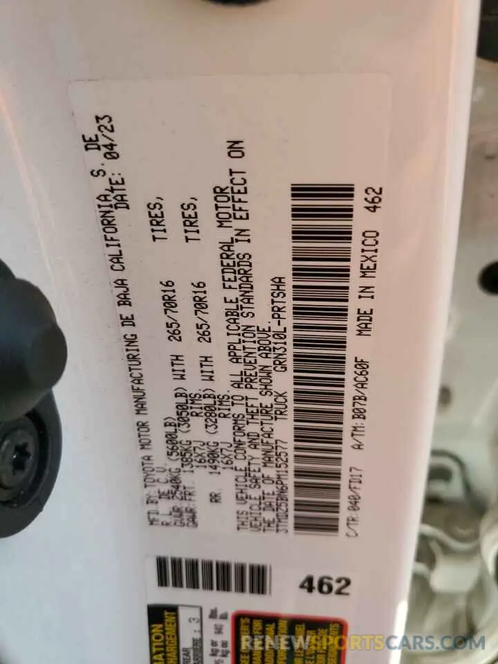 13 Фотография поврежденного автомобиля 3TMDZ5BN6PM152577 TOYOTA TACOMA 2023