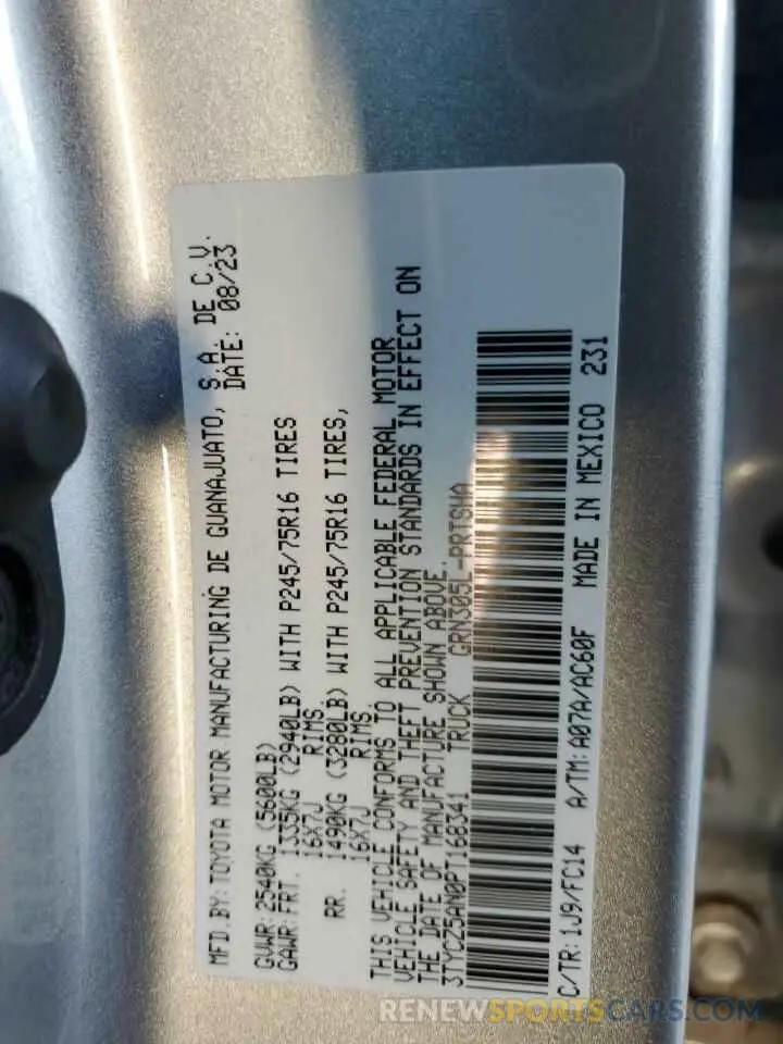 12 Фотография поврежденного автомобиля 3TYCZ5AN0PT168341 TOYOTA TACOMA 2023
