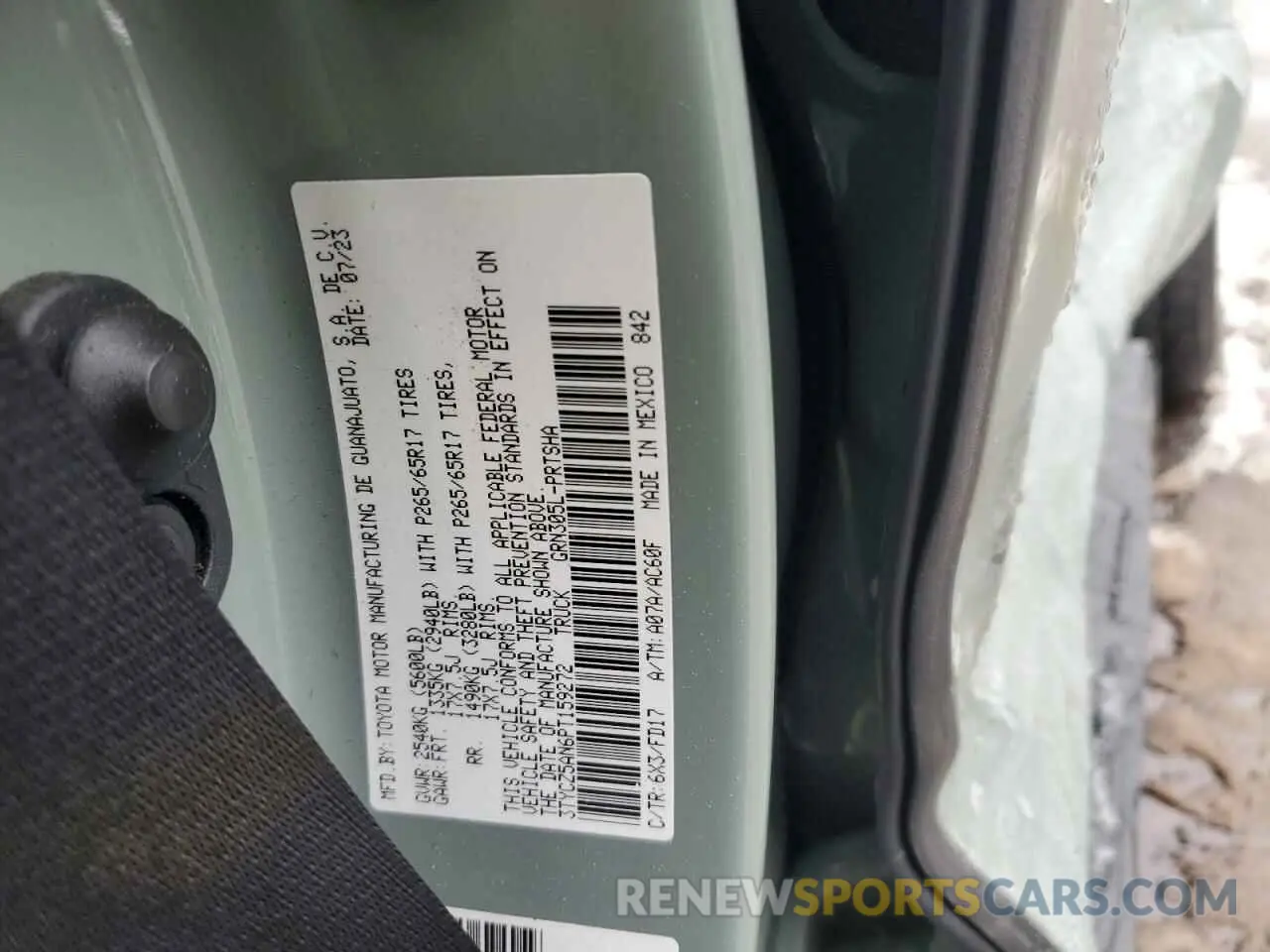 12 Photograph of a damaged car 3TYCZ5AN6PT159272 TOYOTA TACOMA 2023