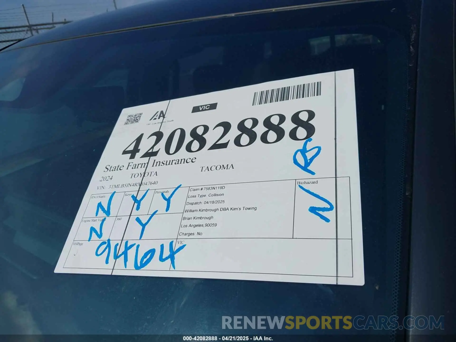 17 Фотография поврежденного автомобиля 3TMLB5JN4RM047640 TOYOTA TACOMA 2024
