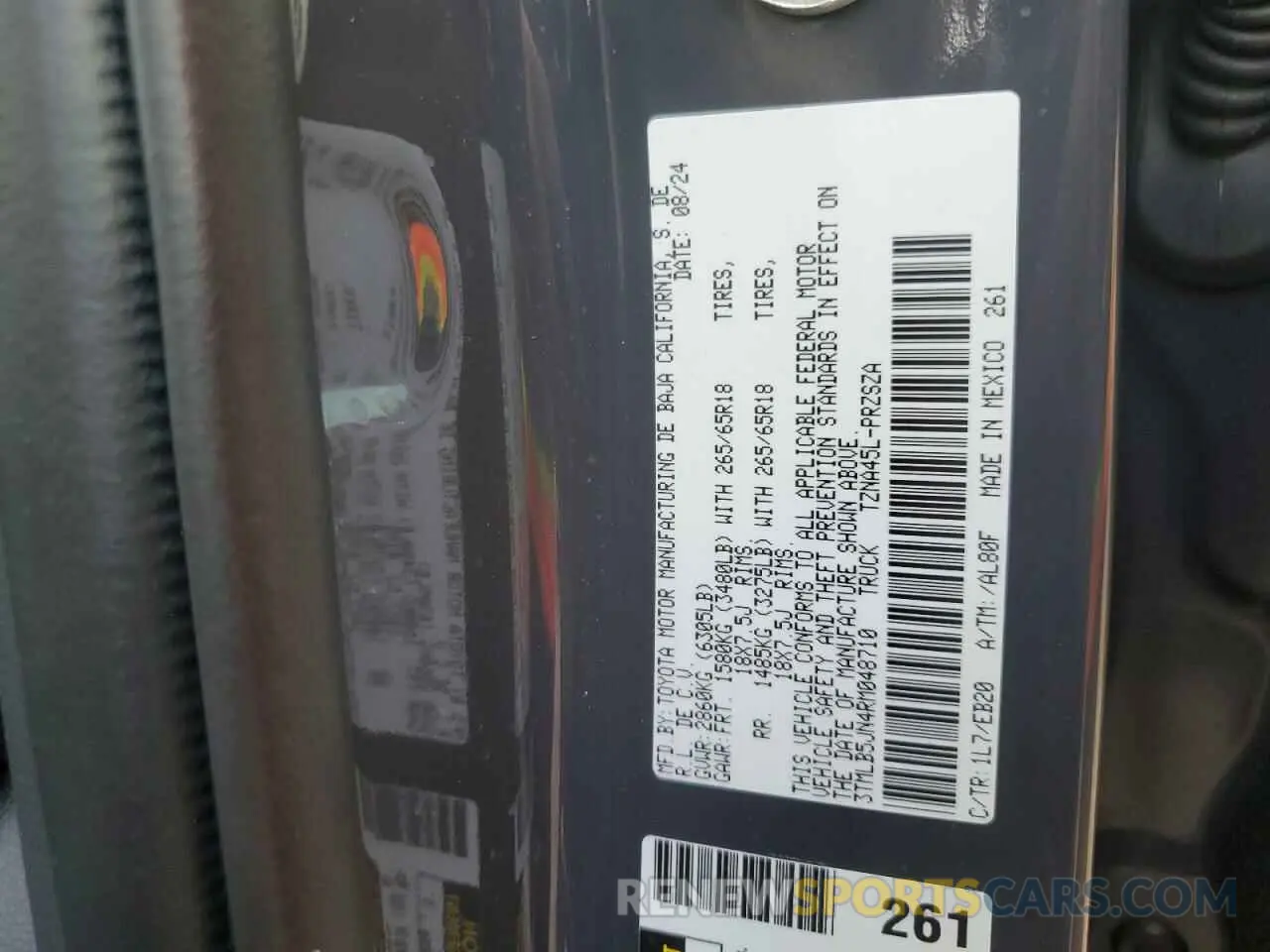 12 Фотография поврежденного автомобиля 3TMLB5JN4RM048710 TOYOTA TACOMA 2024