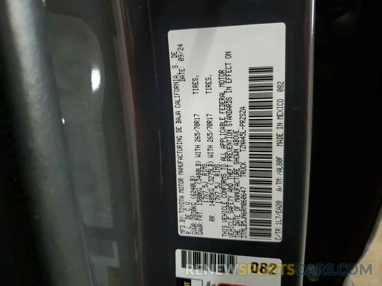 13 Фотография поврежденного автомобиля 3TMLB5JN6RM060647 TOYOTA TACOMA 2024