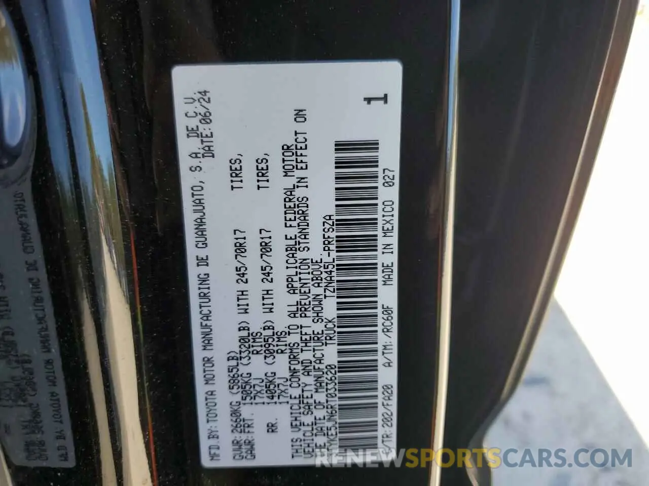 12 Photograph of a damaged car 3TYKE5JN6RT033620 TOYOTA TACOMA 2024