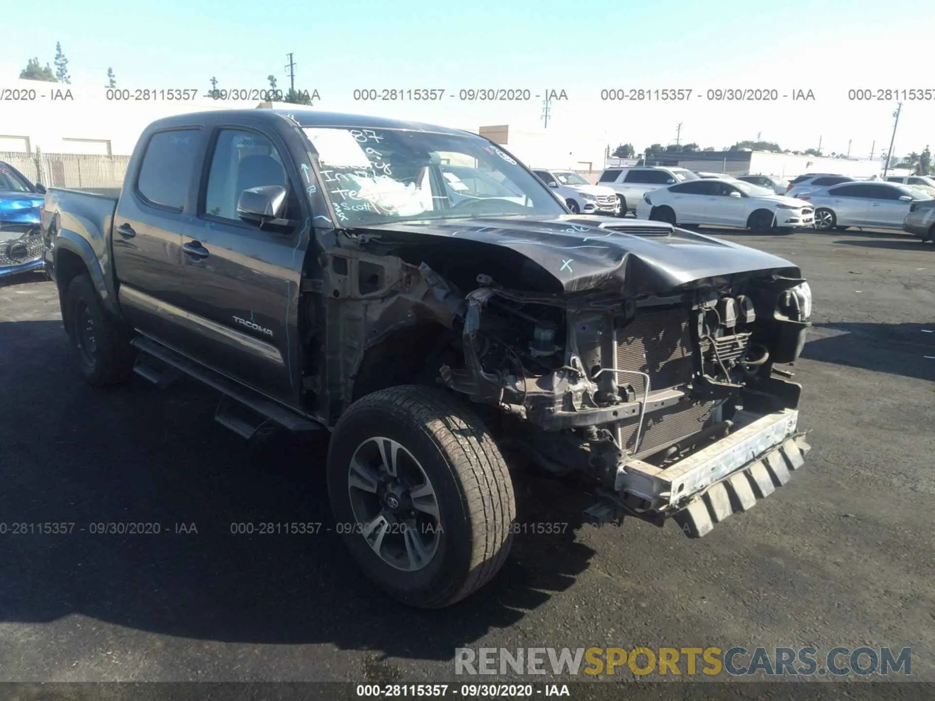 1 Photograph of a damaged car 3TMAZ5CN2KM093425 TOYOTA TACOMA 2WD 2019