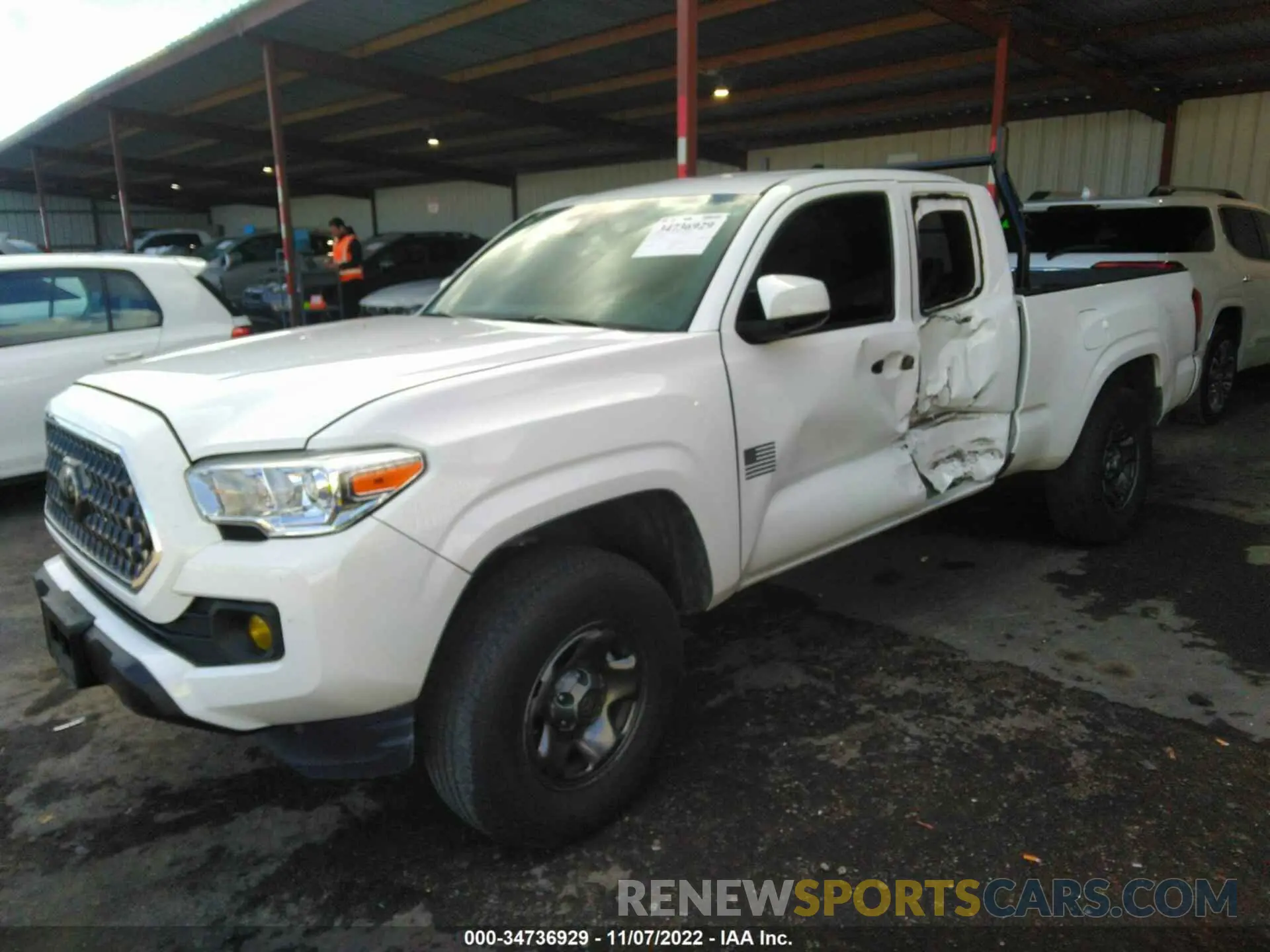 2 Photograph of a damaged car 5TFRX5GN8KX149977 TOYOTA TACOMA 2WD 2019